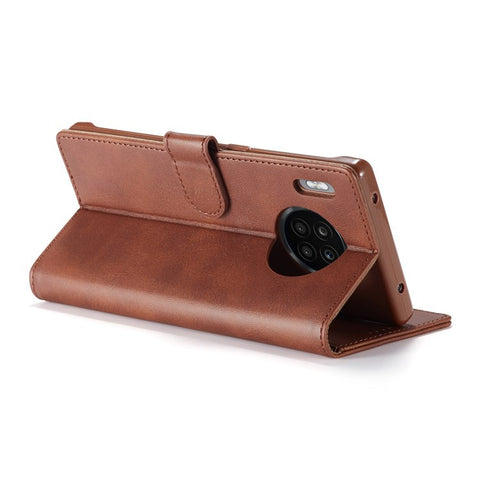 LC.IMEEKE For Huawei Nova 8i/Honor 50 Lite Textured PU Leather Flip Folio Stand Case Mobile Phone Wallet Case Cover