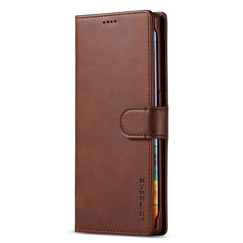 LC.IMEEKE For Huawei Nova 8i/Honor 50 Lite Textured PU Leather Flip Folio Stand Case Mobile Phone Wallet Case Cover