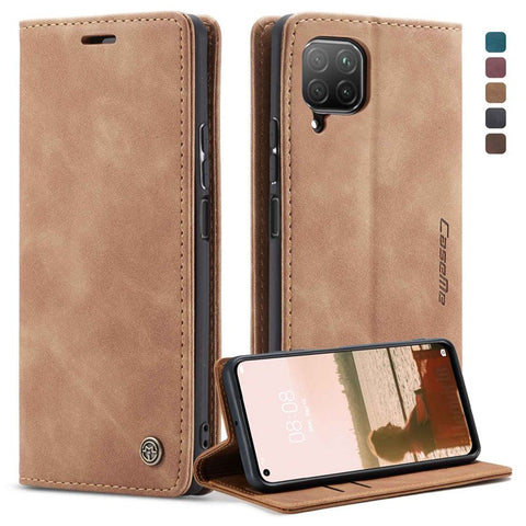 CASEME 013 Series for Huawei P40 lite 4G/Nova 7i/nova 6 SE PU Leather Folio Flip Wallet Cover Adjustable Stand Phone Case