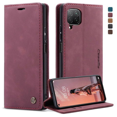 CASEME 013 Series for Huawei P40 lite 4G/Nova 7i/nova 6 SE PU Leather Folio Flip Wallet Cover Adjustable Stand Phone Case