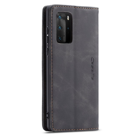 CASEME 013 Series for Huawei P40 Pro Foldable Stand PU Leather Cover Wallet Phone Case