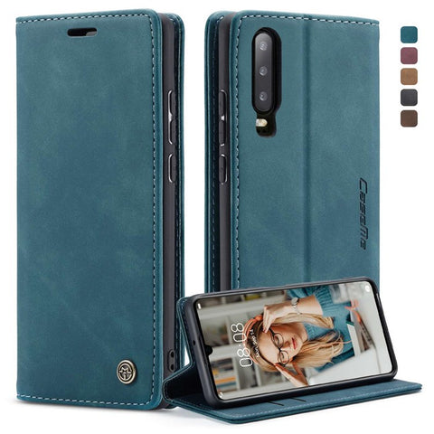 CASEME 013 Series for Huawei P30 Shockproof PU Leather Stand Cover Anti-scratch Wallet Phone Case