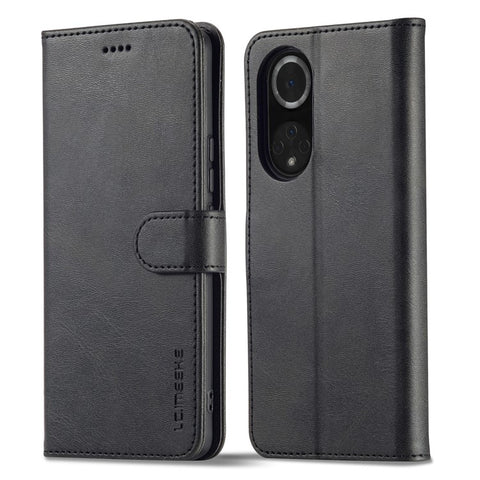 LC.IMEEKE for Huawei nova 9/Honor 50 Textured PU Leather Flip Folio Horizontal Stand Wallet Case Phone Case Cover