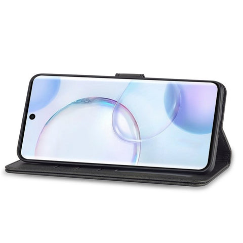 LC.IMEEKE for Huawei nova 9/Honor 50 Textured PU Leather Flip Folio Horizontal Stand Wallet Case Phone Case Cover