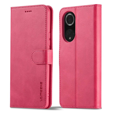 LC.IMEEKE for Huawei nova 9/Honor 50 Textured PU Leather Flip Folio Horizontal Stand Wallet Case Phone Case Cover