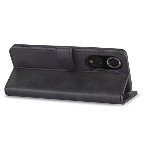 LC.IMEEKE for Huawei nova 9 Pro/Honor 50 Pro Textured PU Leather Flip Folio Stand Wallet Case Impact Resistant Phone Case Cover