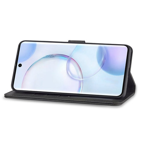 LC.IMEEKE for Huawei nova 9 Pro/Honor 50 Pro Textured PU Leather Flip Folio Stand Wallet Case Impact Resistant Phone Case Cover