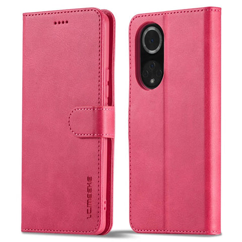 LC.IMEEKE for Huawei nova 9 Pro/Honor 50 Pro Textured PU Leather Flip Folio Stand Wallet Case Impact Resistant Phone Case Cover