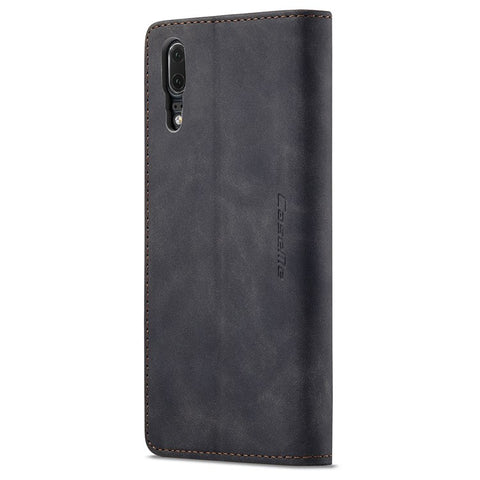 CASEME 013 Series For Huawei P20 Foldable Stand Phone Cover Auto-absorbed PU Leather Wallet Phone Case