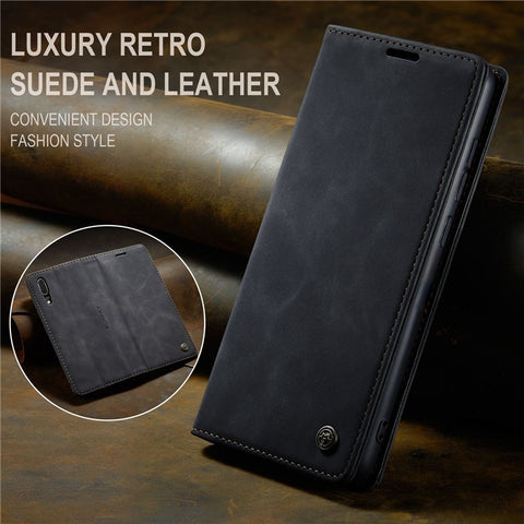 CASEME 013 Series For Huawei P20 Foldable Stand Phone Cover Auto-absorbed PU Leather Wallet Phone Case
