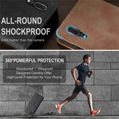 CASEME 013 Series For Huawei P20 Foldable Stand Phone Cover Auto-absorbed PU Leather Wallet Phone Case