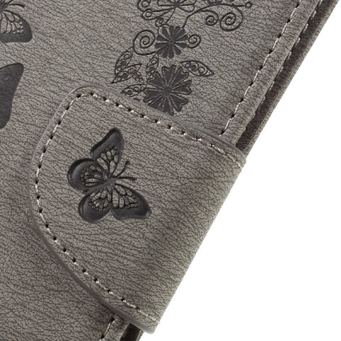 Imprinted Leather Wallet Stand Cover for Huawei Honor 8