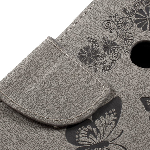 Imprinted Leather Wallet Stand Cover for Huawei Honor 8