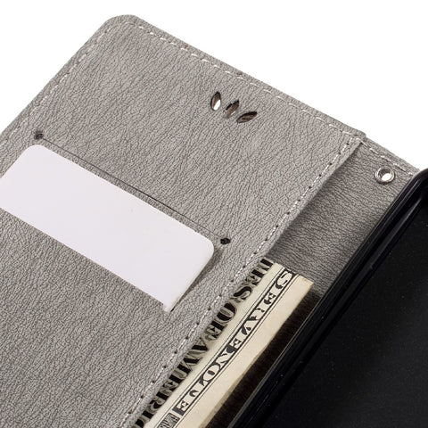 Imprinted Leather Wallet Stand Cover for Huawei Honor 8