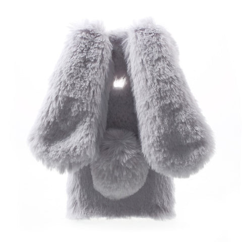 For Huawei P9 Lite / G9 Lite Rabbit Style Fluffy Warm Fur TPU Phone Shell