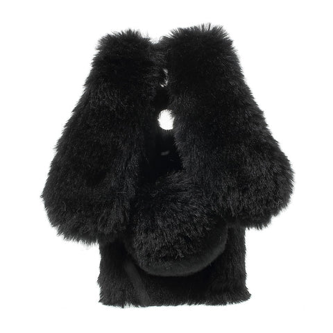 Bunny Shape Warm Fluffy Fur TPU Stand Back Cover for Huawei Honor 8