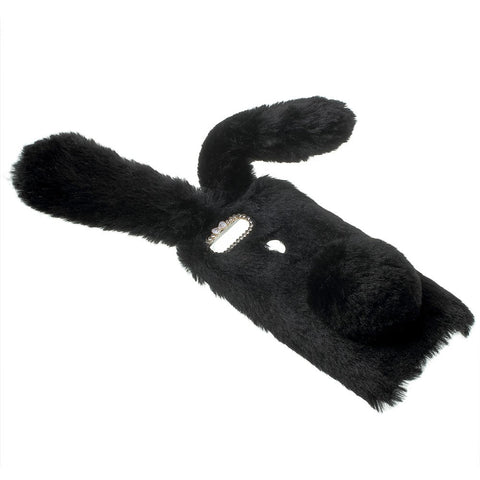 Bunny Shape Warm Fluffy Fur TPU Stand Back Cover for Huawei Honor 8