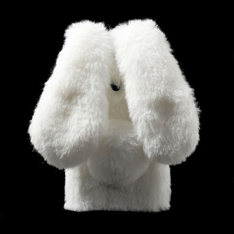 Bunny Shape Warm Fluffy Fur TPU Stand Back Cover for Huawei Honor 8