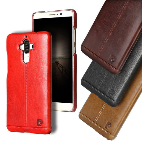 PIERRE CARDIN for Huawei Mate 9 Genuine Leather Coated Hard Case