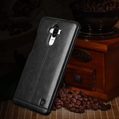 PIERRE CARDIN for Huawei Mate 9 Genuine Leather Coated Hard Case
