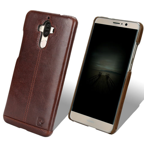 PIERRE CARDIN for Huawei Mate 9 Genuine Leather Coated Hard Case