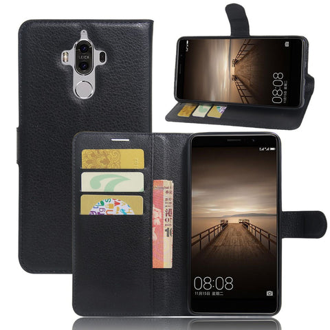 Lychee Grain Wallet Leather Case for Huawei Mate 9