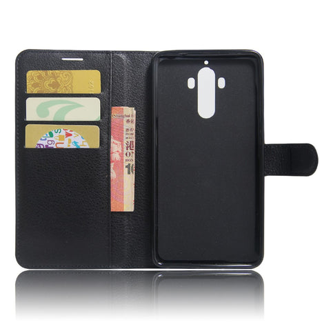 Lychee Grain Wallet Leather Case for Huawei Mate 9