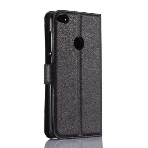 For Huawei P8 Lite (2017) / Honor 8 Lite Litchi Grain Leather Case 3 Card Holders with 1 Cash Pocket Wallet