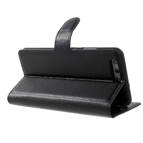 For Huawei P10 Litchi Skin Leather Stand Cover with Separated Wallet Design Anti-Collision Protection