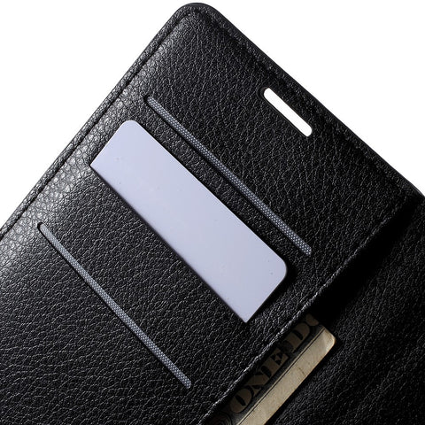 For Huawei P10 Litchi Skin Leather Stand Cover with Separated Wallet Design Anti-Collision Protection