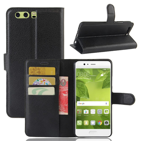 Lychee Grain Leather Wallet Mobile Casing for Huawei P10 Plus