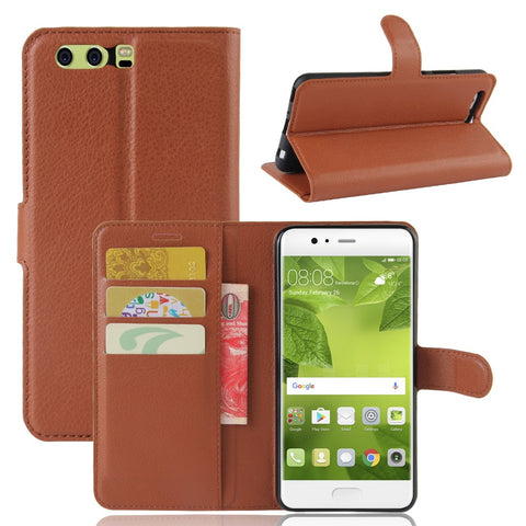 Lychee Grain Leather Wallet Mobile Casing for Huawei P10 Plus