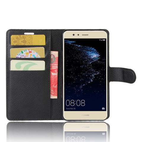 Lychee Litchi Skin Wallet Leather Cover with Stand for Huawei P10 Lite Mobile Cell Phone Accessory