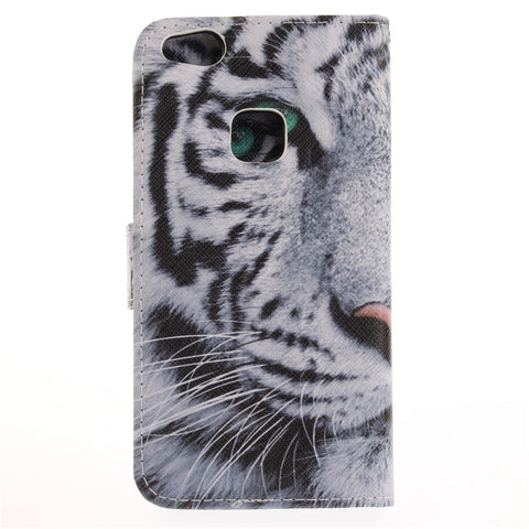 Patterned PU Leather Case with Wallet Slots for Huawei P10 Lite