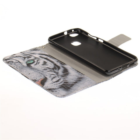 Patterned PU Leather Case with Wallet Slots for Huawei P10 Lite