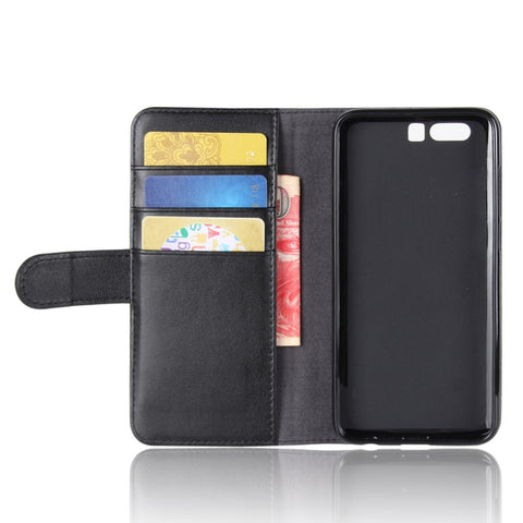 For Huawei Honor 9 Phone Cases Genuine Split Leather Wallet Mobile Cover Stand