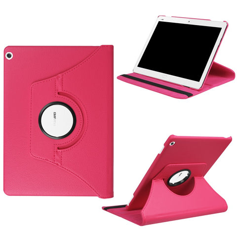 Litchi Texture Smart PU Leather Rotary Stand Flip Case with Elastic Band for Huawei Mediapad M3 Lite 10