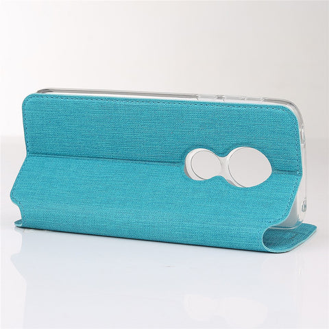 VILI DMX Cross Texture Card Holder Leather Stand Mobile Phone Cover for Motorola Moto E5/Moto G6 Play