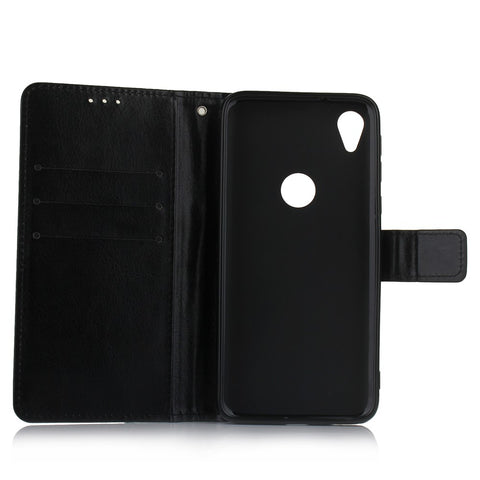 Crazy Horse Texture Leather Stand Phone Cover Wallet Case for Motorola Moto E6