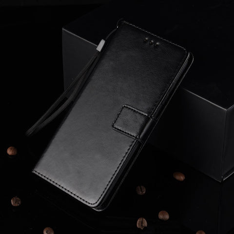 Crazy Horse Surface Leather Wallet Shell Case for Motorola Moto E6 Play