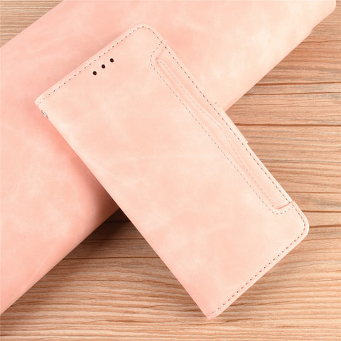 PU Leather Manuy Card Slots Casing for Motorola Moto E6 Play
