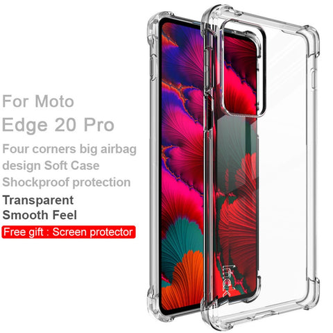 IMAK Four Corners Airbag Protective TPU Phone Case with Screen Protector for Motorola Edge 20 Pro/Edge S Pro