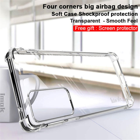 IMAK Four Corners Airbag Protective TPU Phone Case with Screen Protector for Motorola Edge 20 Pro/Edge S Pro