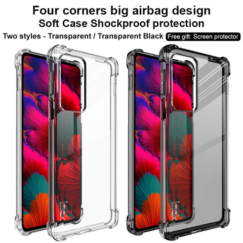 IMAK Four Corners Airbag Protective TPU Phone Case with Screen Protector for Motorola Edge 20 Pro/Edge S Pro