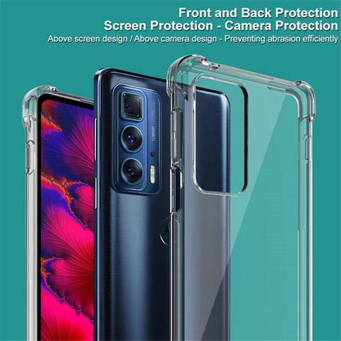 IMAK Four Corners Airbag Protective TPU Phone Case with Screen Protector for Motorola Edge 20 Pro/Edge S Pro
