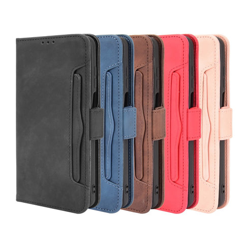 PU Leather Wallet Stand Design Phone Case with Multiple Card Slots for Motorola Edge 20 Lite/Edge 20 Fusion