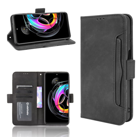 PU Leather Wallet Stand Design Phone Case with Multiple Card Slots for Motorola Edge 20 Lite/Edge 20 Fusion
