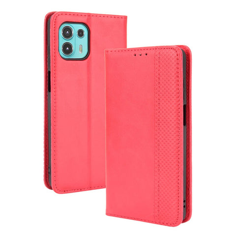Auto-Absorbed Vintage Style Wallet Protective Cover Anti-Drop Leather Phone Case with Stand for Motorola Edge 20 Lite/Edge 20 Fusion