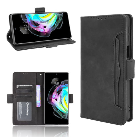 PU Leather Anti-Drop Multiple Card Slots Wallet Design Phone Cover with Stand for Motorola Edge 20 /Edge Lite Luxury Edition