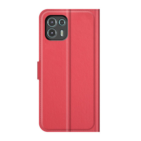Leather Full-Protection Litchi Skin Phone Shell Case with Wallet Stand for Motorola Edge 20 Lite 5G